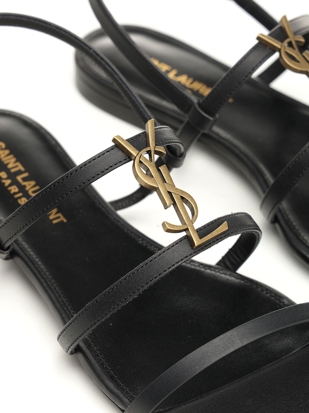 Saint Laurent New Cassandra Sandals - Black | 824c0d4458504437879d3aa514412e99aaa144ca