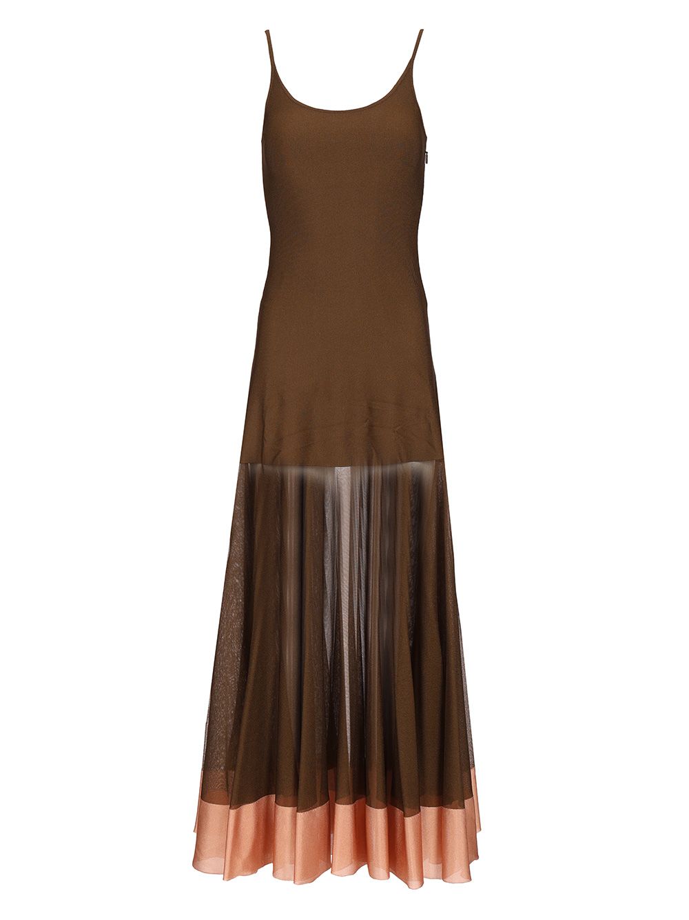 Fendi Long Viscose Dress Dresses - Brown | 1608cb2c22faa0569f132d5918b48ad9b88e93b4