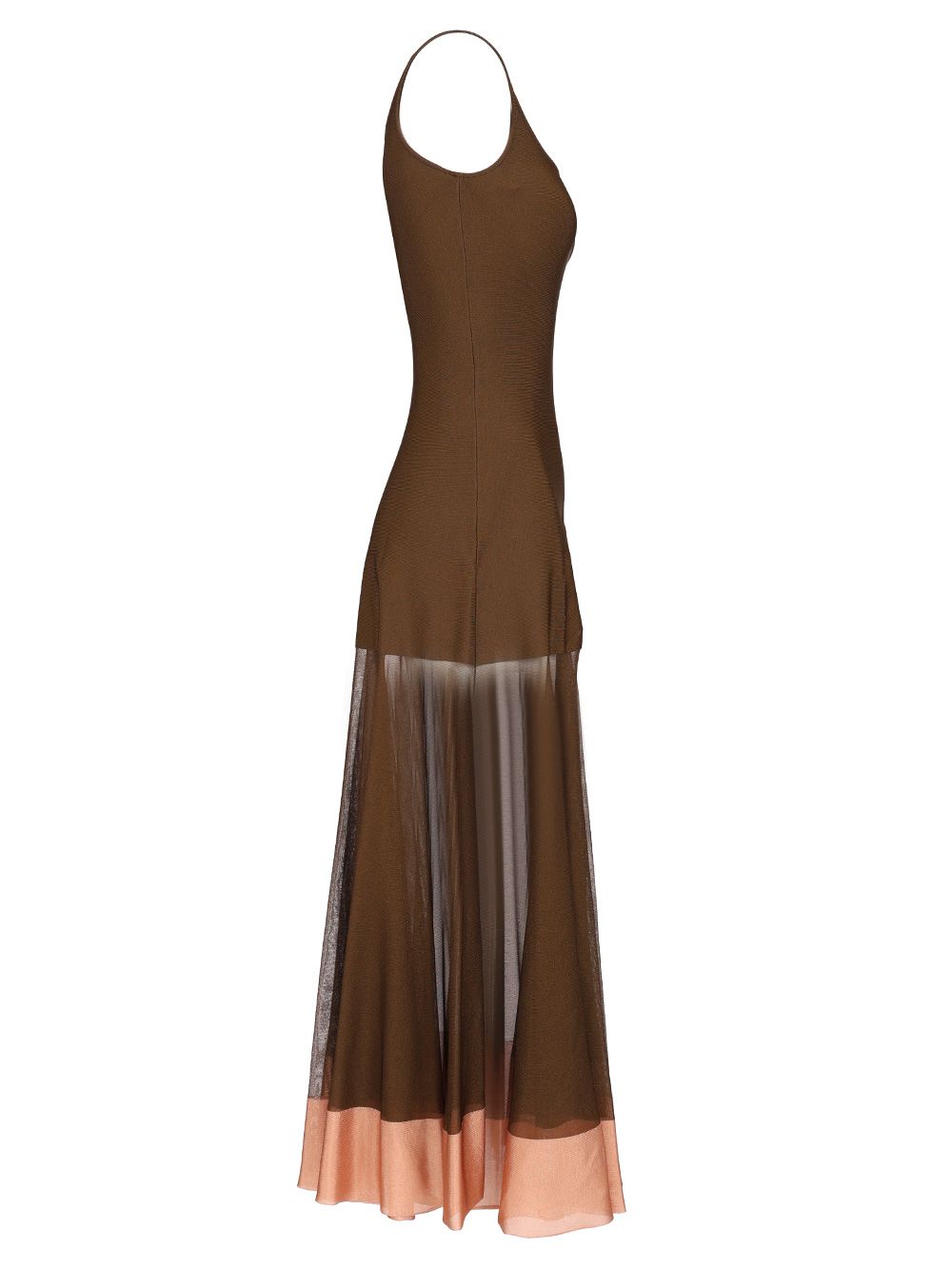 Fendi Long Viscose Dress Dresses - Brown | c18b4b846736c3711cc5b3669937332bd48d671e