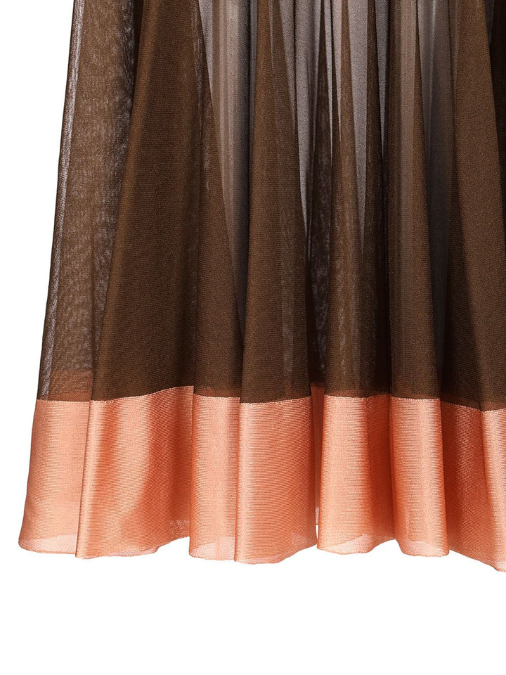 Fendi Long Viscose Dress Dresses - Brown | 069c0682b7cf74c21e16be2866080e769a4665b8