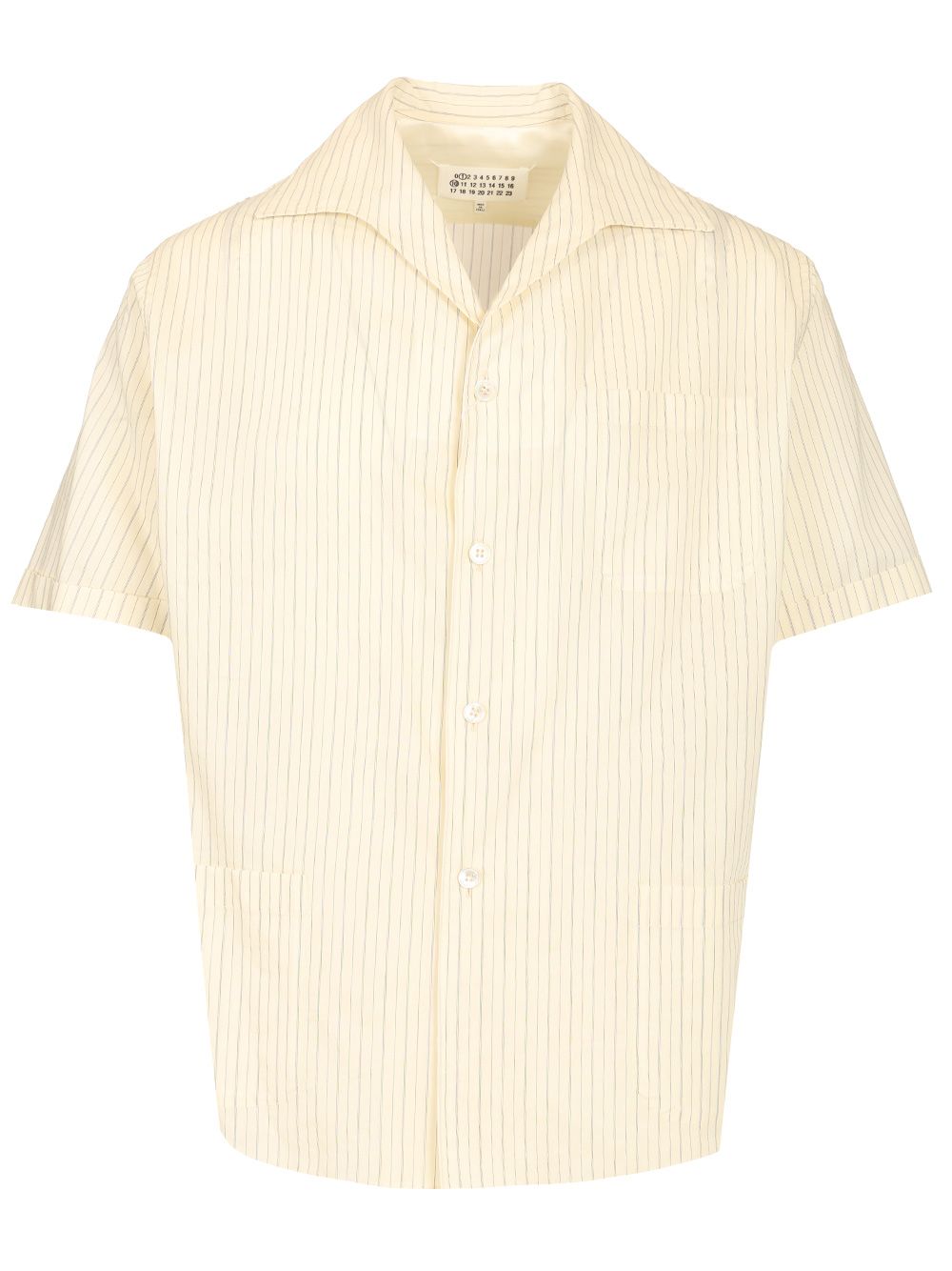 Maison Margiela Short-Sleeved Shirt Shirts - White | fd5c48907e7e0309d081ea4be239fe7cba81bd6e