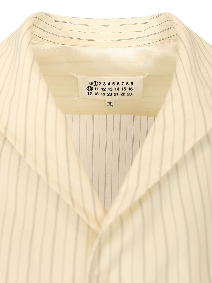 Maison Margiela Short-Sleeved Shirt Shirts - White | 76d876097454c801ab70d6aa49b8992f65fd54b3