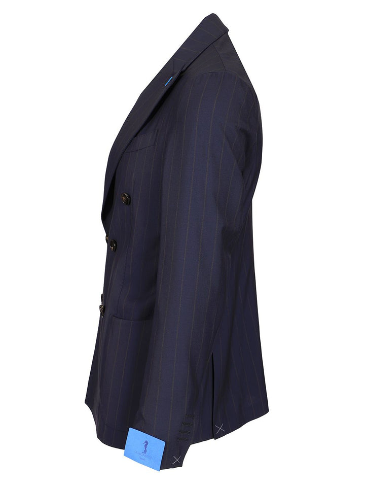 Guarinucci Double-Breasted Pinstriped Suit Dresses - Blue | ae8b02333275dcdc13f557991b72610e9cbf45d0