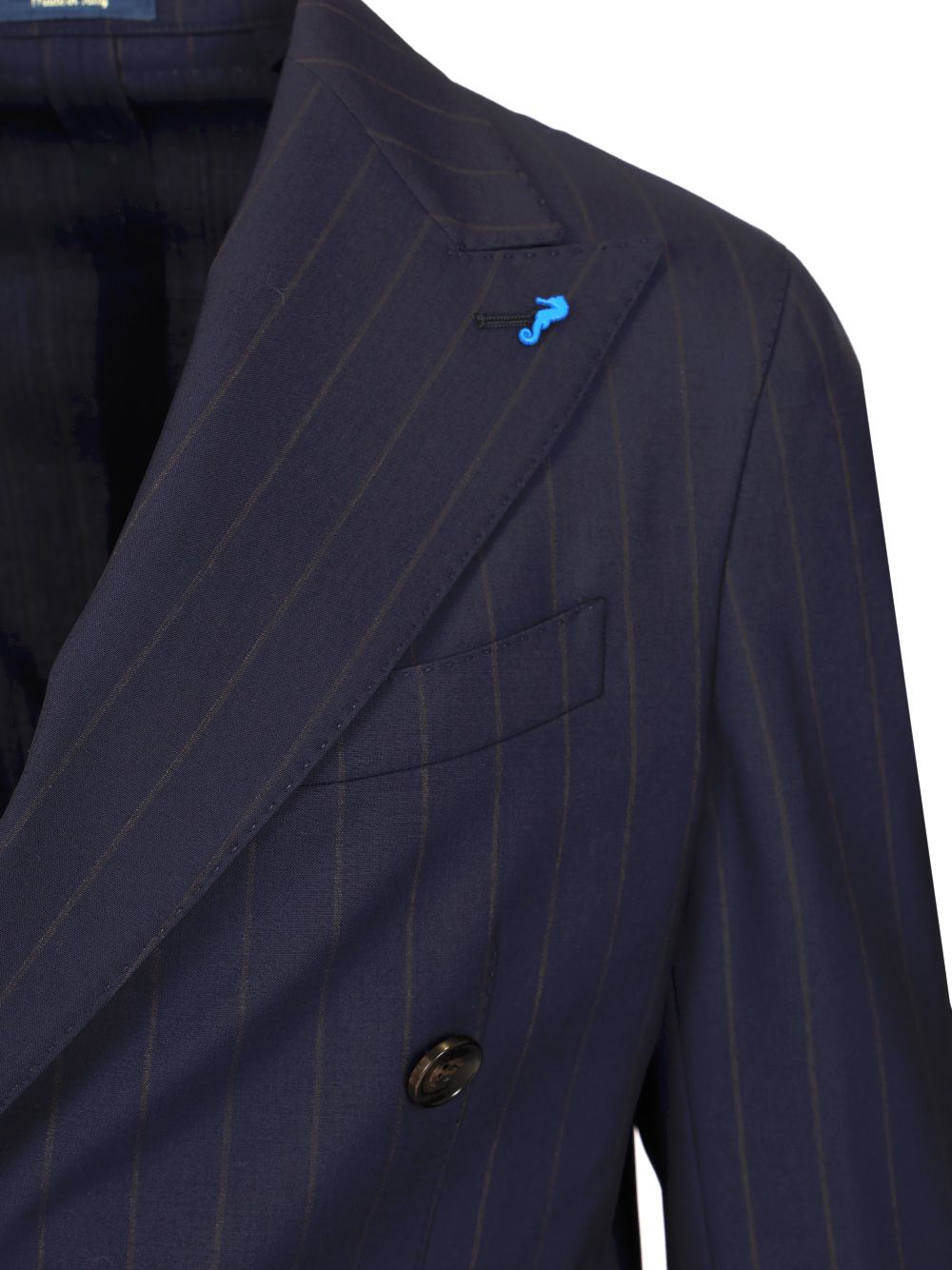 Guarinucci Double-Breasted Pinstriped Suit Dresses - Blue | 37cd2d7d8bac2c204d42aeea4ed305c3b64f6674