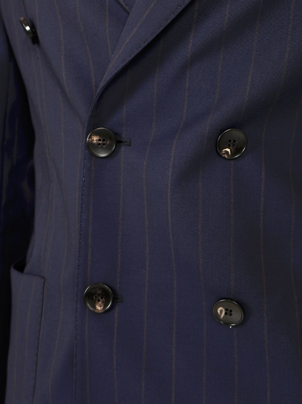 Guarinucci Double-Breasted Pinstriped Suit Dresses - Blue | 5308b74fce62cc12eb2cd1111cc319d3a283c187