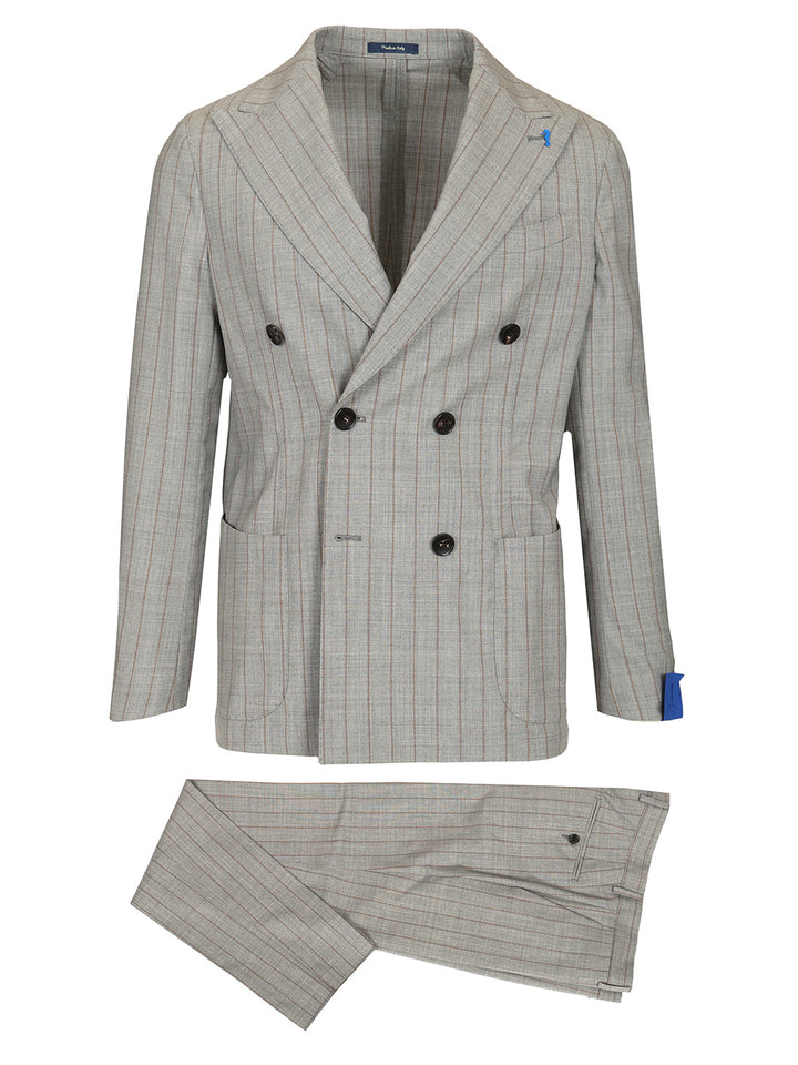 Guarinucci Double-Breasted Pinstriped Suit Dresses - Grey | c54b4aa9afb951fd083a1b83f8ecc7ea93776104