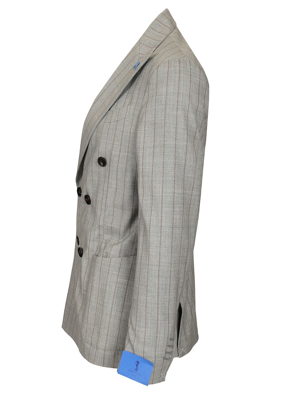 Guarinucci Double-Breasted Pinstriped Suit Dresses - Grey | 926525b8c44ebc407b7195296aa76b02863086ff