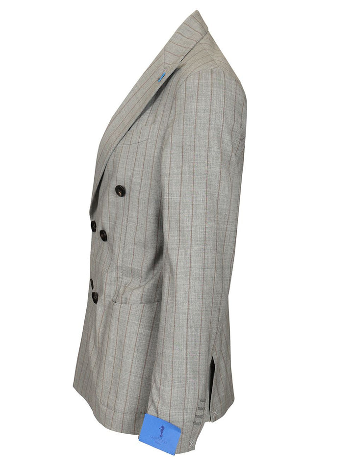 Guarinucci Double-Breasted Pinstriped Suit Dresses - Grey | 926525b8c44ebc407b7195296aa76b02863086ff