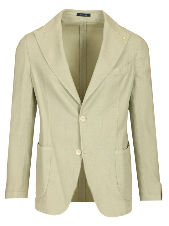 Cotton Linen Blazer Jackets Green