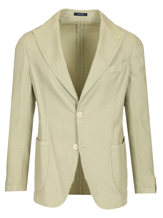 Cotton Linen Blazer Jackets Green