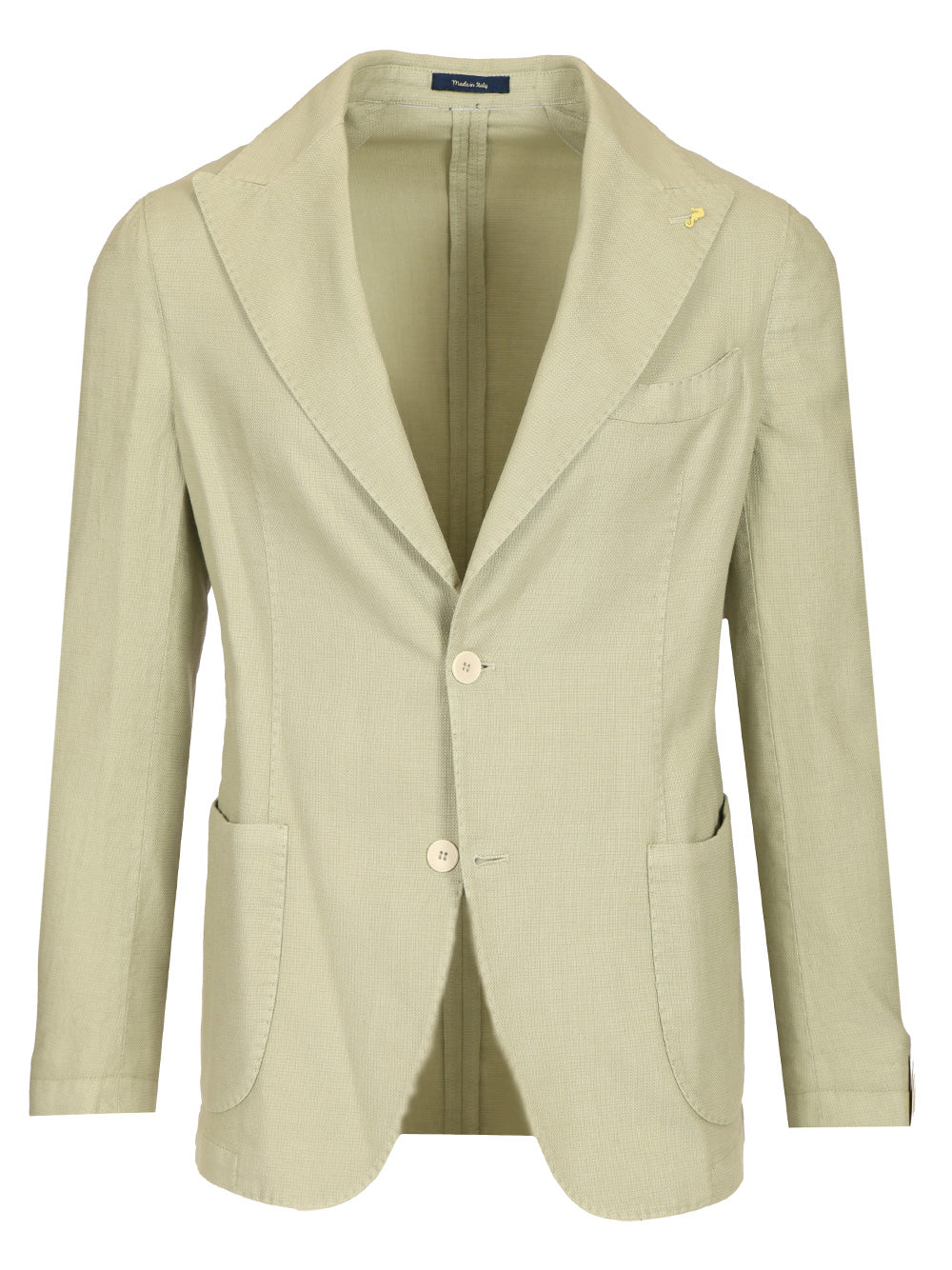 Guarinucci Cotton Linen Blazer Jackets - Green | eee235bc2fd7d04a438c5c3fa7c784a145e98efa