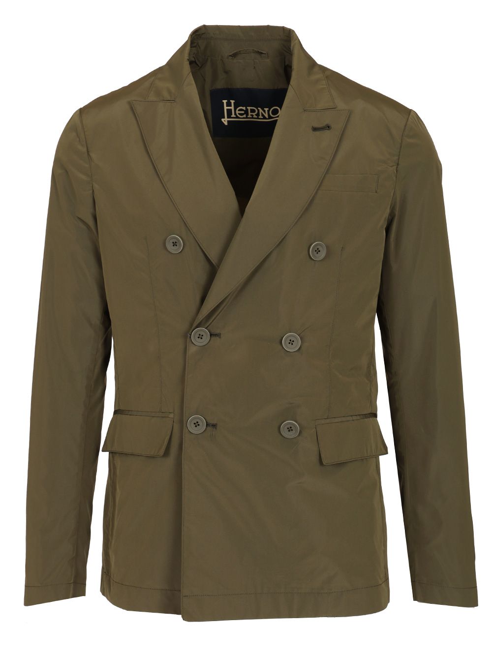 Herno Double Breasted Blazer Jackets - Green | 8cc338622b8e6c730ddb8684cf5dc2e8329b6c56