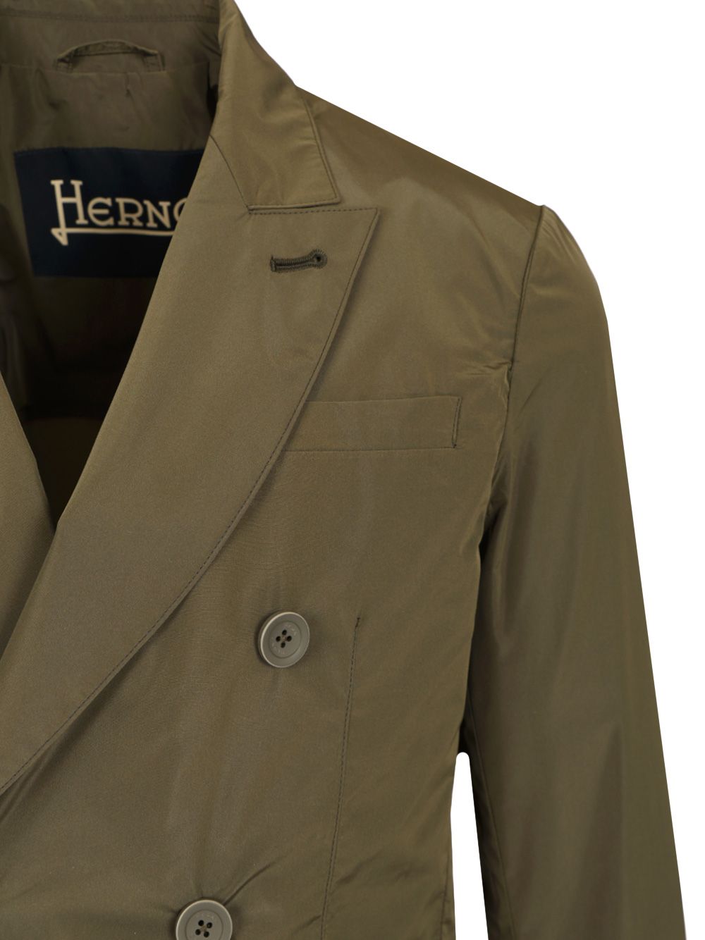 Herno Double Breasted Blazer Jackets - Green | c0f1490c4daf6377349a2094a981c51fbb8edc15