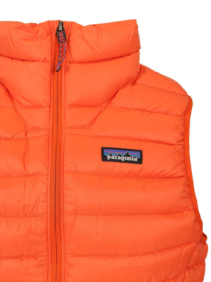 Patagonia Sleeveless Drawstring Down Jacket Coats - Orange | d265e38f362c3401b27795225778d8e6567d7394