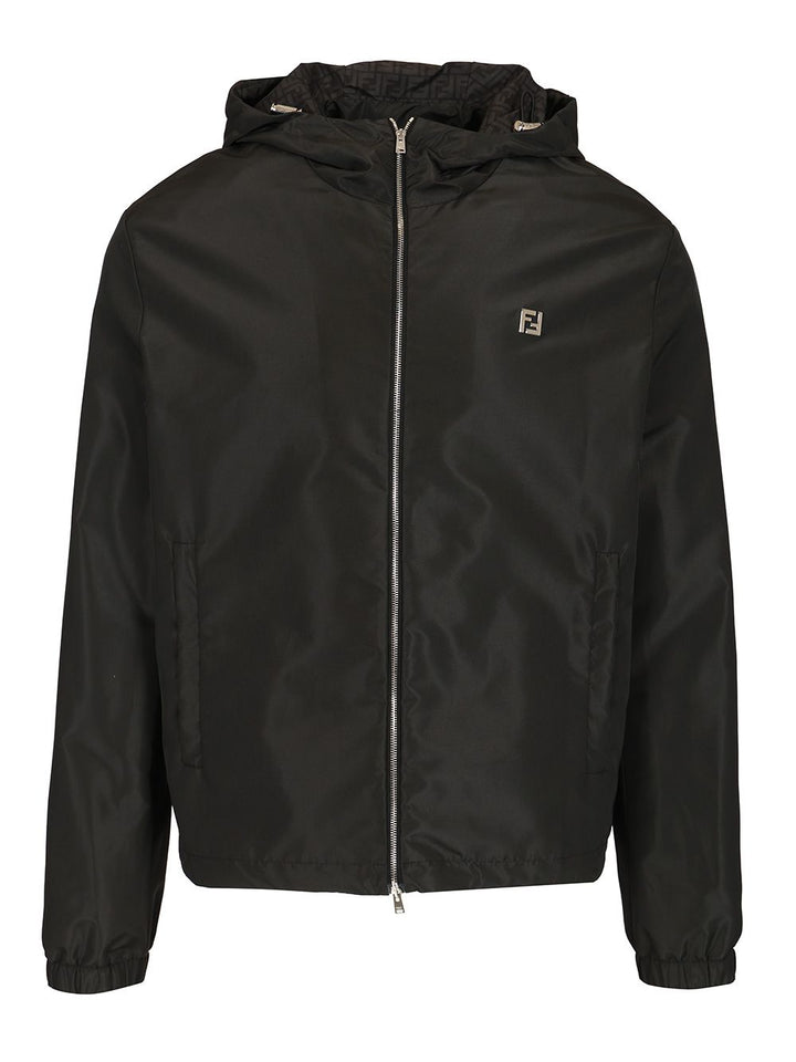 Fendi Blouson In Black Technical Fabric Jackets - Black | 9ab47393736b396d74f2a1643d8561576c49bffa