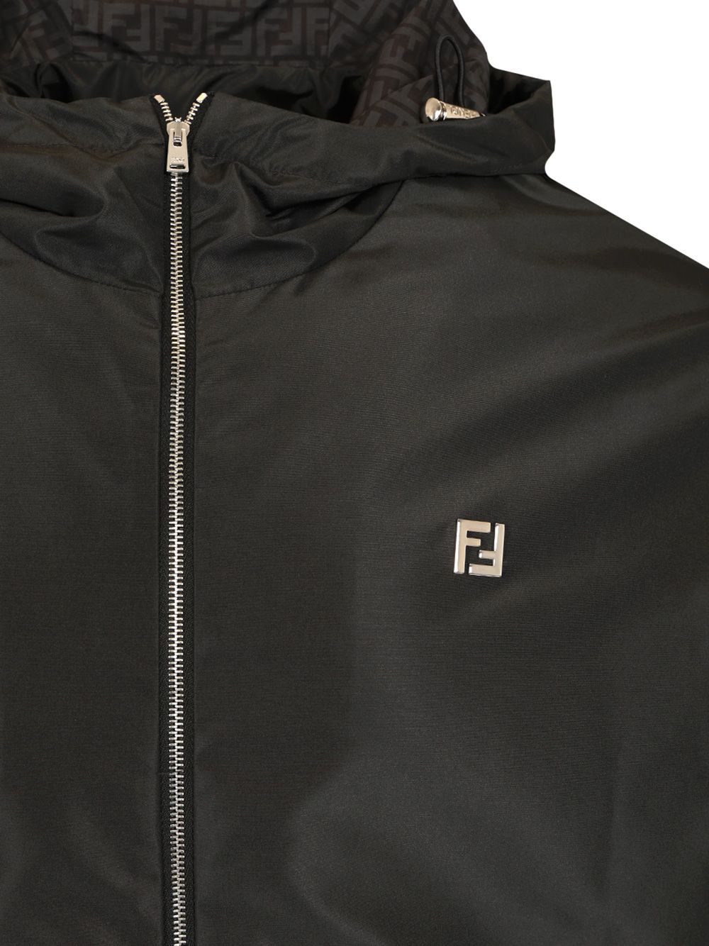 Fendi Blouson In Black Technical Fabric Jackets - Black | 4d8f2013d4d7766666f29c6d4f46f09845d46b38