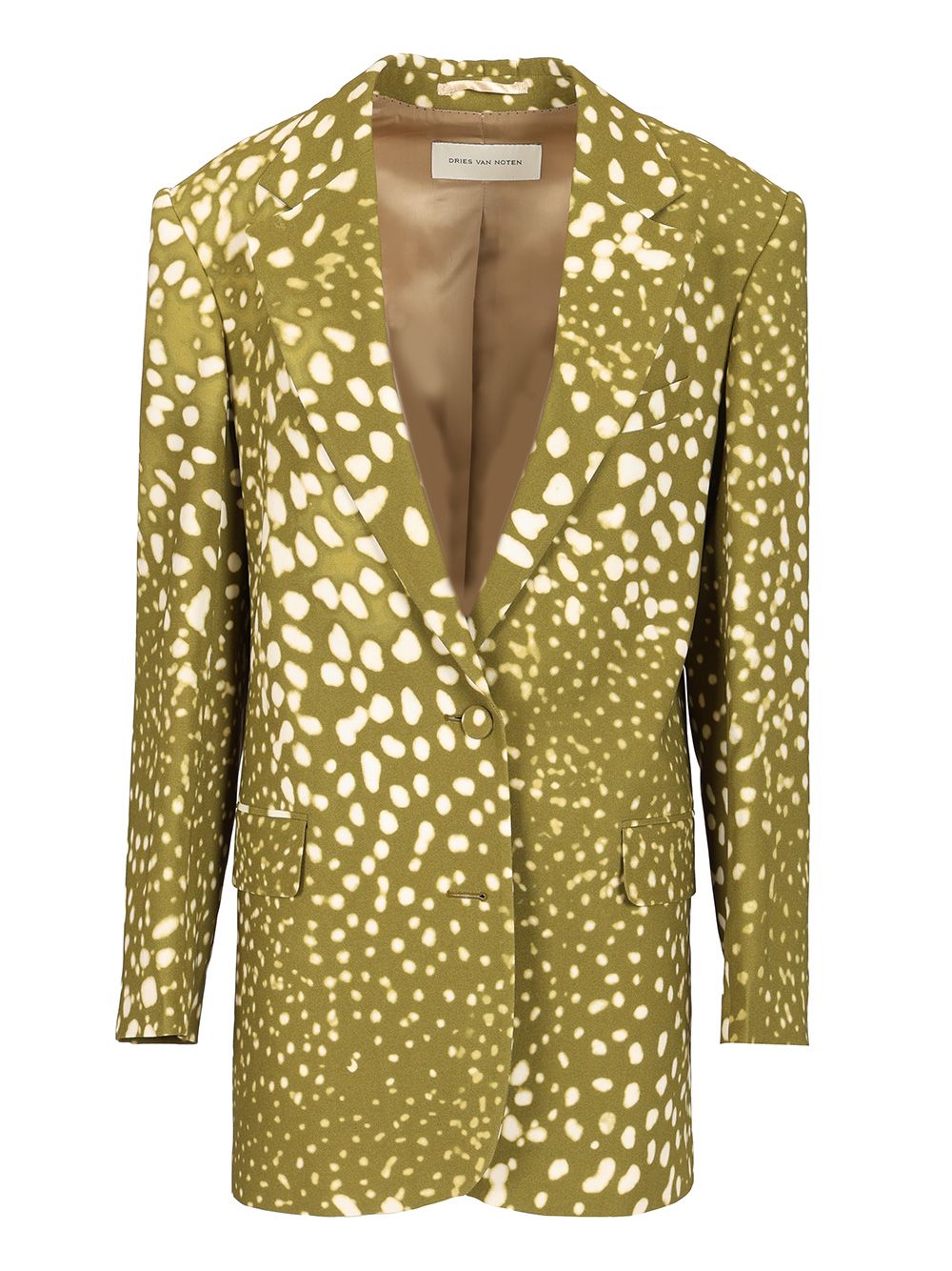 Dries Van Noten Printed Crepe Blazer Jackets - Green | b3ccecbc05f430ca2880463f02840ffe4a9d1e2c