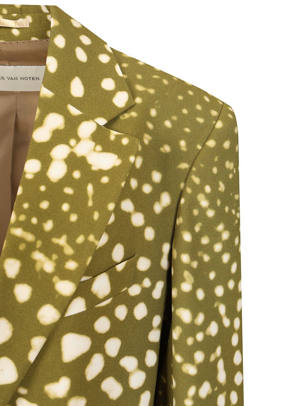 Dries Van Noten Printed Crepe Blazer Jackets - Green | de9410805fd7502d2bb49ffbff5f96b4d2723dc9