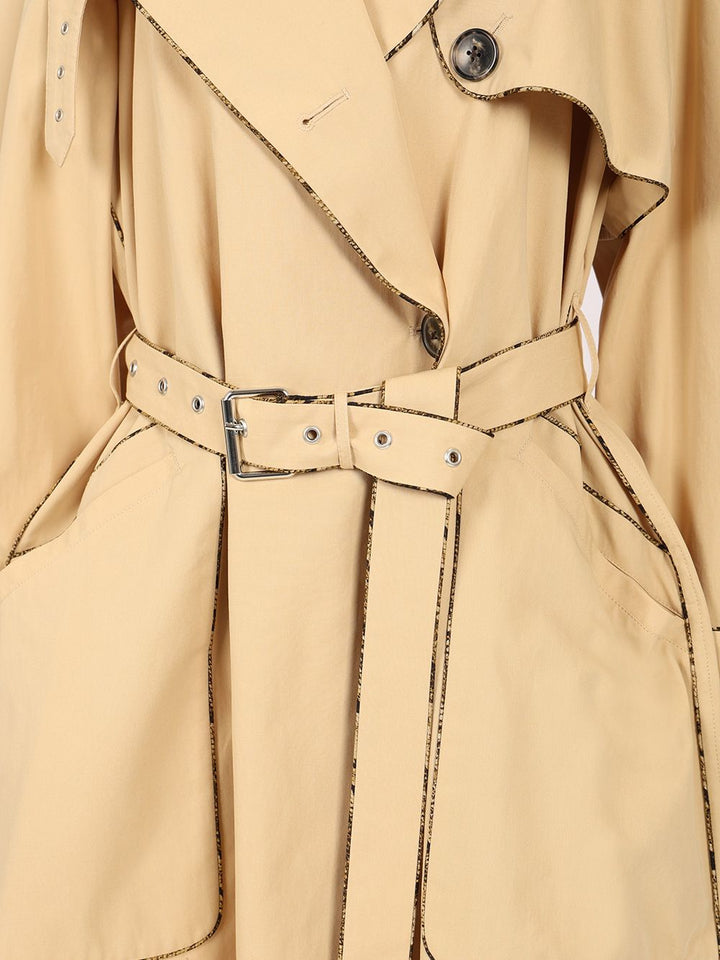 Dries Van Noten Cotton Gabardine Trench Coat Coats - Beige | c057a8f42b1bdb25f779c275d3b3eabcd0b6808b