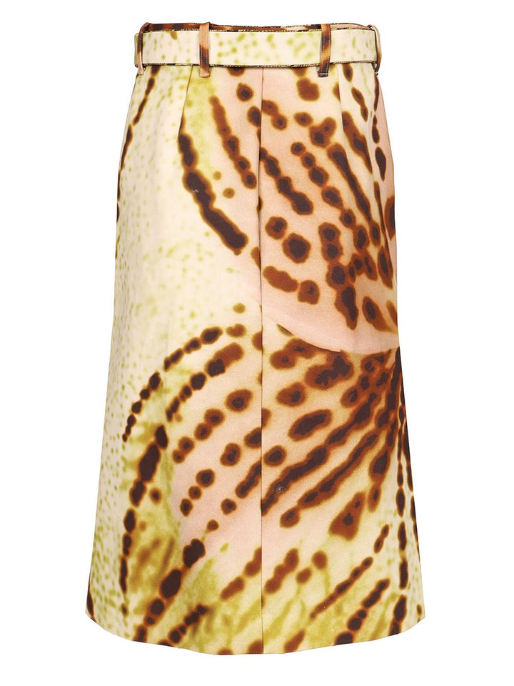 Dries Van Noten Knee-Length A-Line Skirt Skirts - Green | 2ea3a345e1e84c247bf35f8f0eda53a01d6078ec