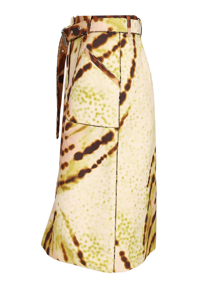 Dries Van Noten Knee-Length A-Line Skirt Skirts - Green | 687341d401c20d0b3fcf231c3f896092ddc29a4e