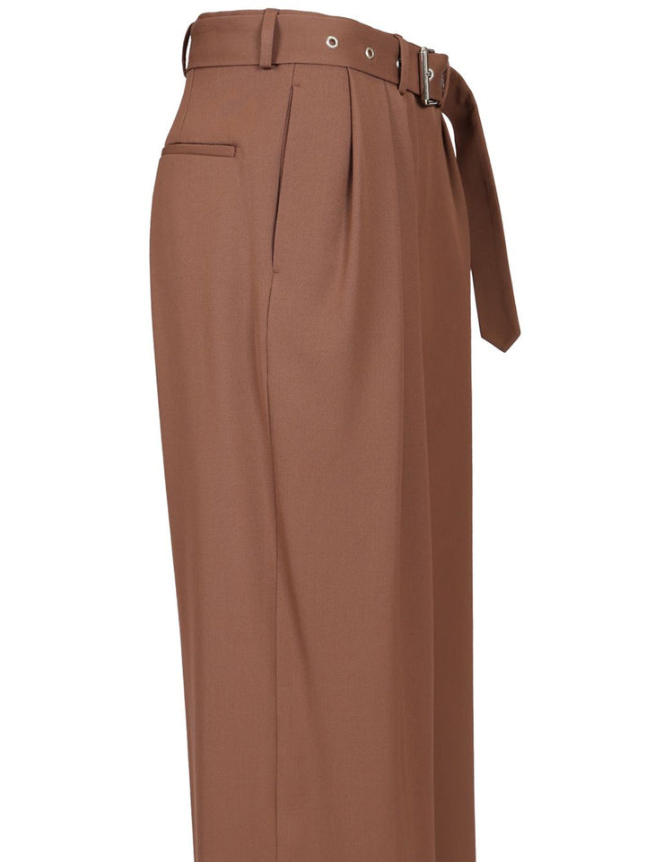 Dries Van Noten High-Waisted Trousers - Brown | 0c1347e6bc16c9b2323d62d99669ad45c54fb554