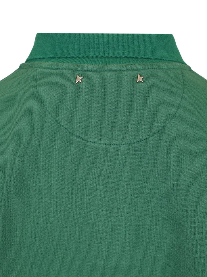 Golden Goose Deluxe Brand Cropped Polo Sweatshirt Polo shirt - Green | b612c8edef13ac5c4502e3b8660c7a82c6802196