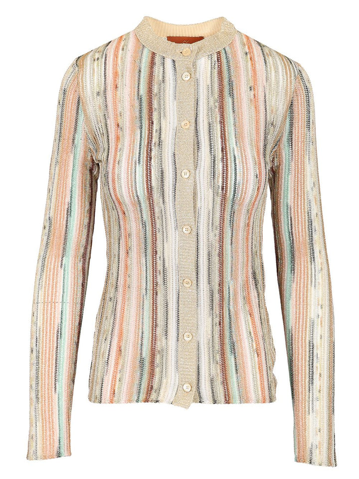 Missoni Slim Lamé Cardigan Knitwear - Multicolor | fc49fd9e436ef2a3acae19cecb087de64335fded