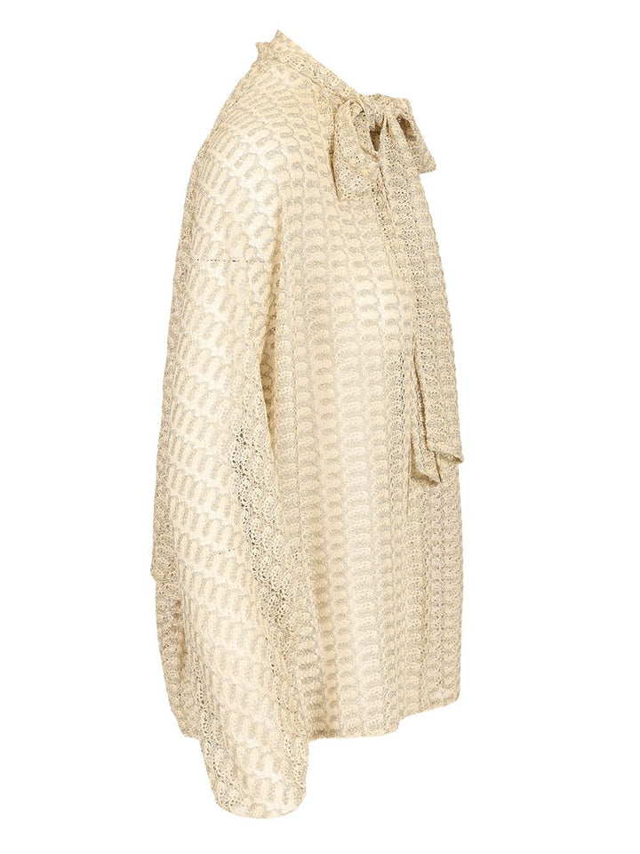 Missoni Lamé Lace Blouse Tops - Gold | cc6f820eebb2e9a116ca5873a4a4655dbaa0770a
