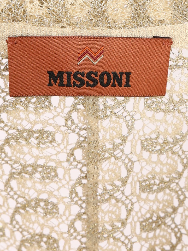 Missoni Lamé Lace Blouse Tops - Gold | 793b20320ec07458a6636a5a710312f7feb9b919