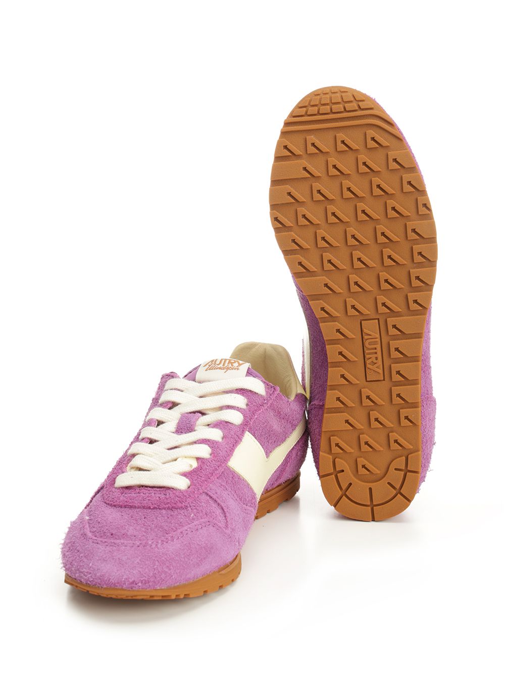 Autry  Windspin Sneaker In Perforated Leather Sneakers - Violet | 8decb4c5152a9a0245eb024e59779cb46a4b8346