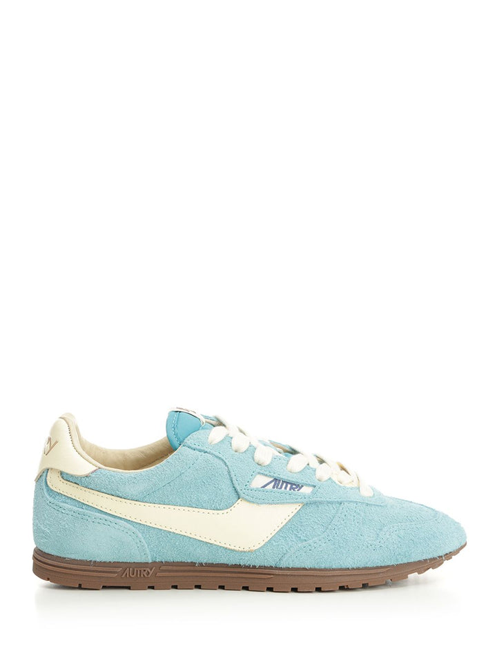 Autry  Windspin Sneaker In Perforated Leather Sneakers - Light blue | 92091cb6cf4dc16c5c4a4ba0cbc3059487760fd5