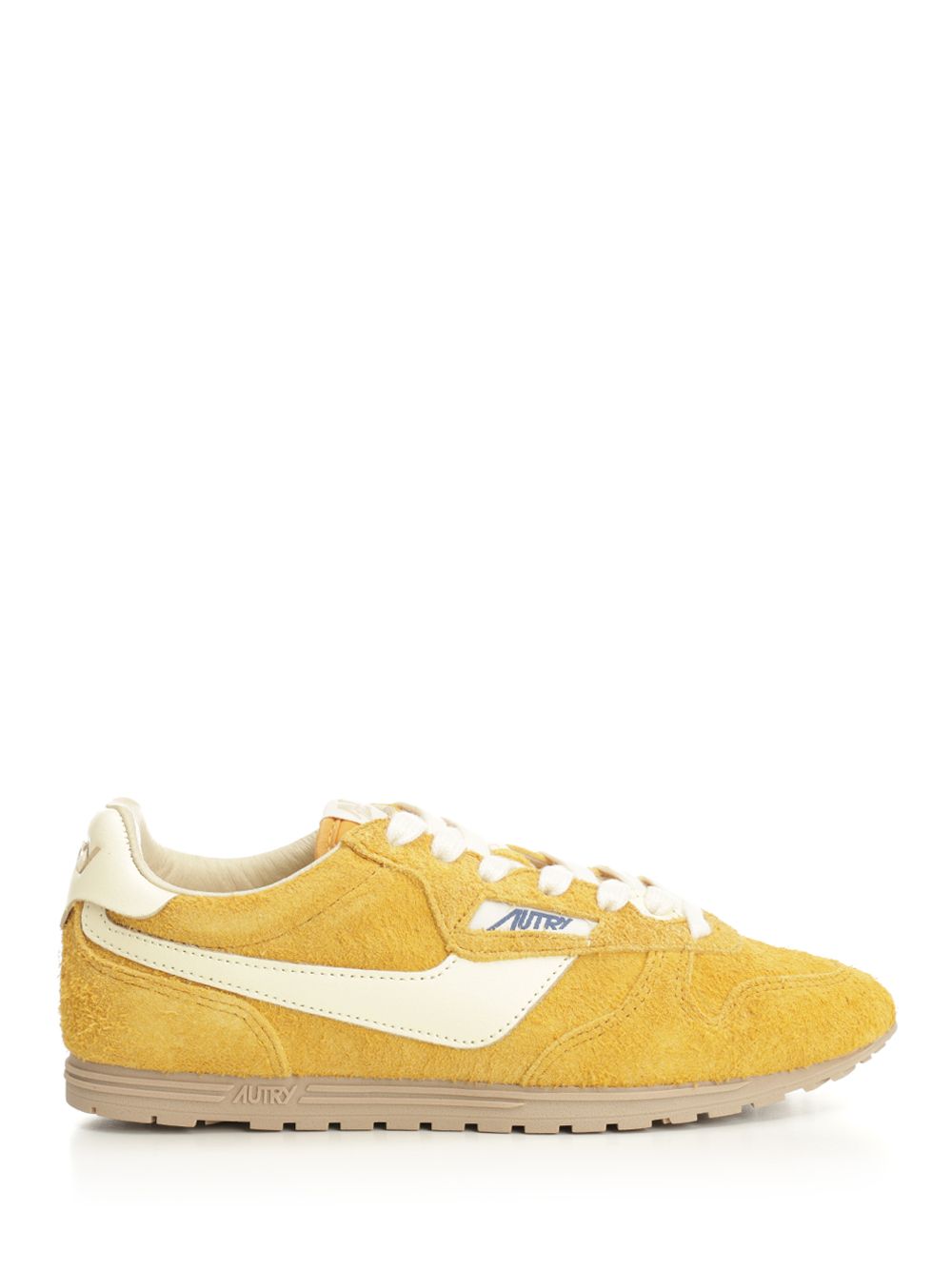 Autry  Windspin Sneaker In Perforated Leather Sneakers - Yellow | 42f6a8de939019039983a149ed0226ba2926b415