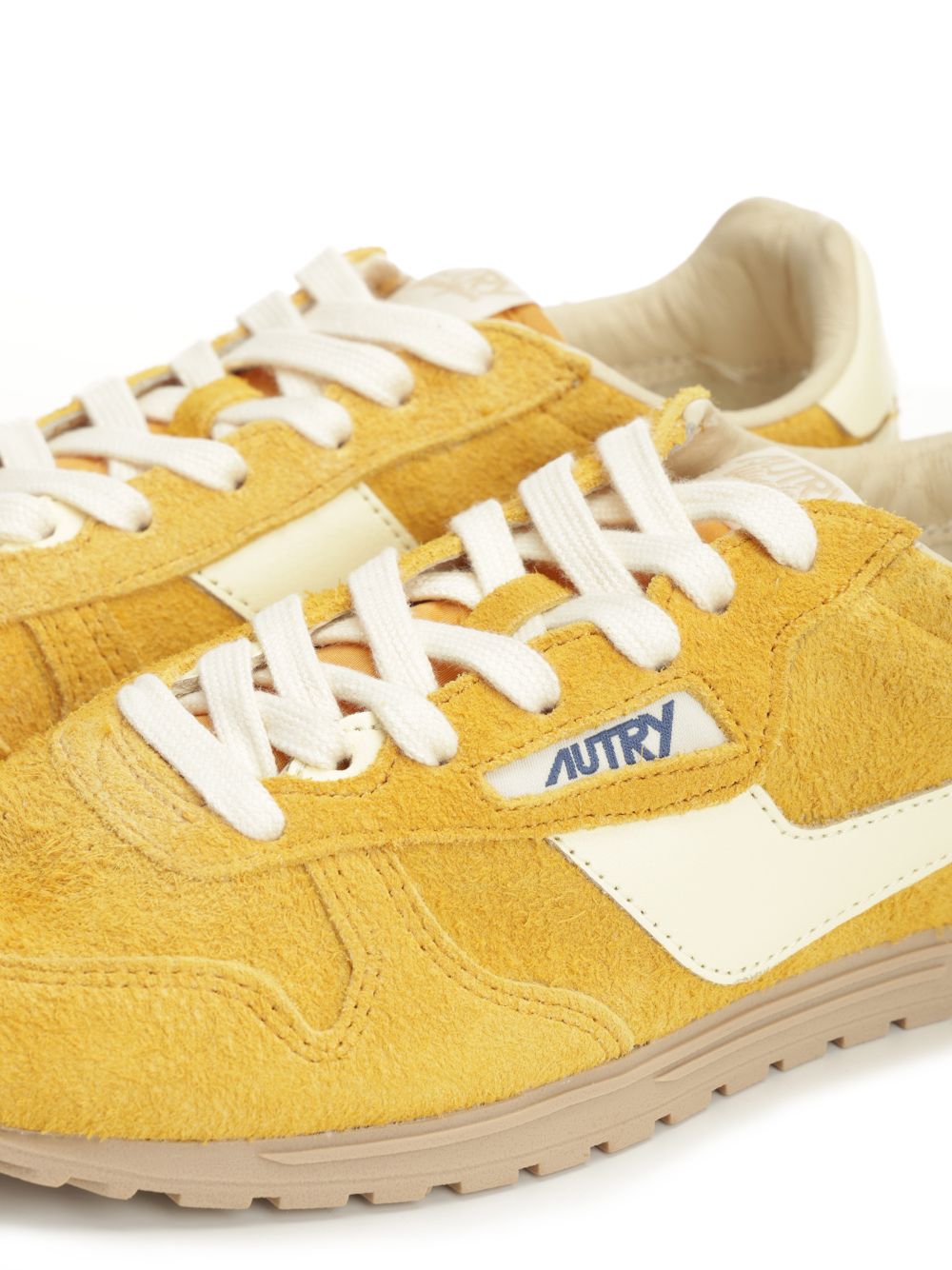 Autry  Windspin Sneaker In Perforated Leather Sneakers - Yellow | 94dc321ac2da14c8f0dd41d24ec3841f7c28c9a0