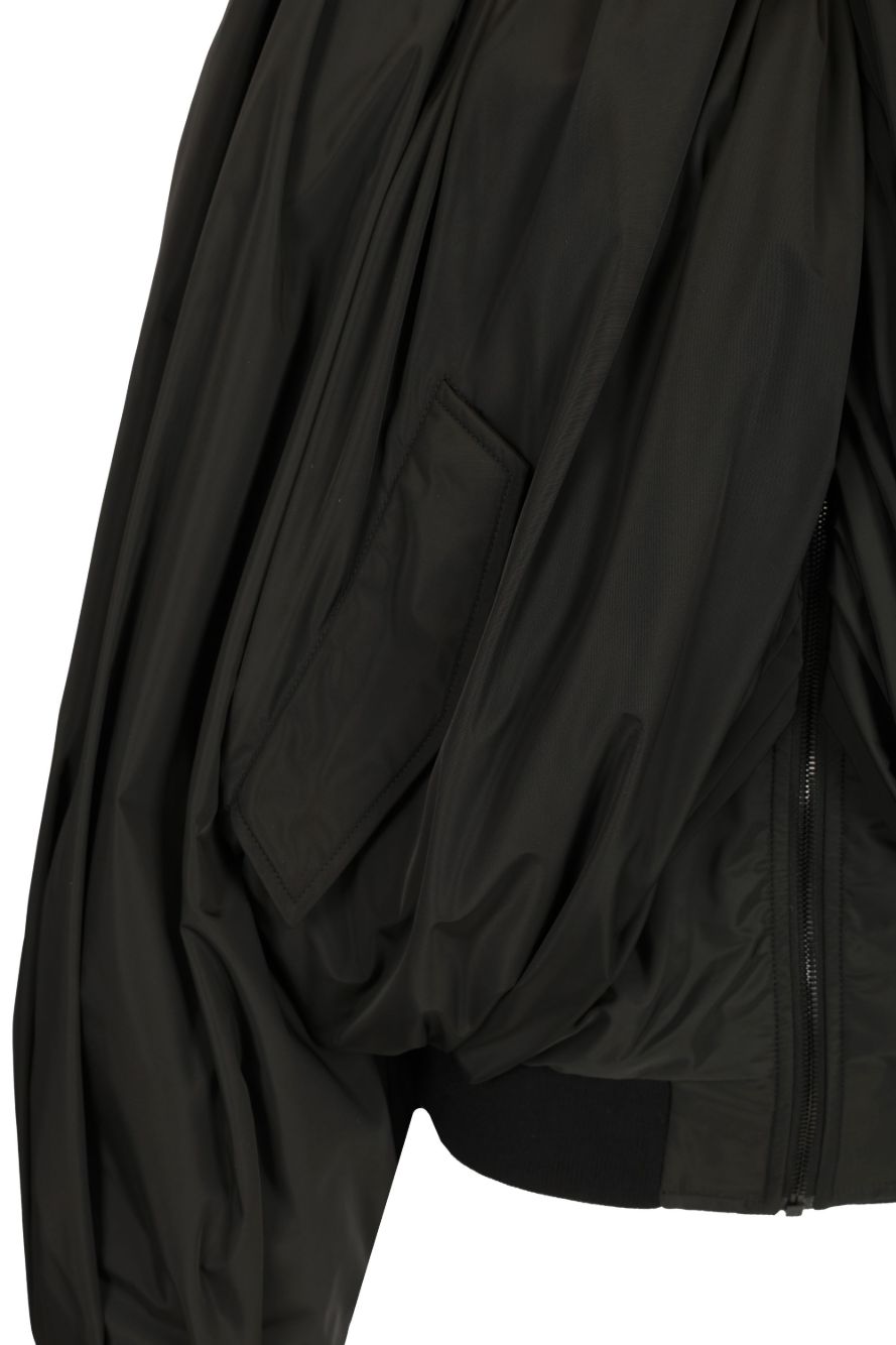 Balenciaga Draped Bomber Jacket Jackets - Black | 5b0c05f3ea4bd0ef75e89ea11dd83c1dd90aa772
