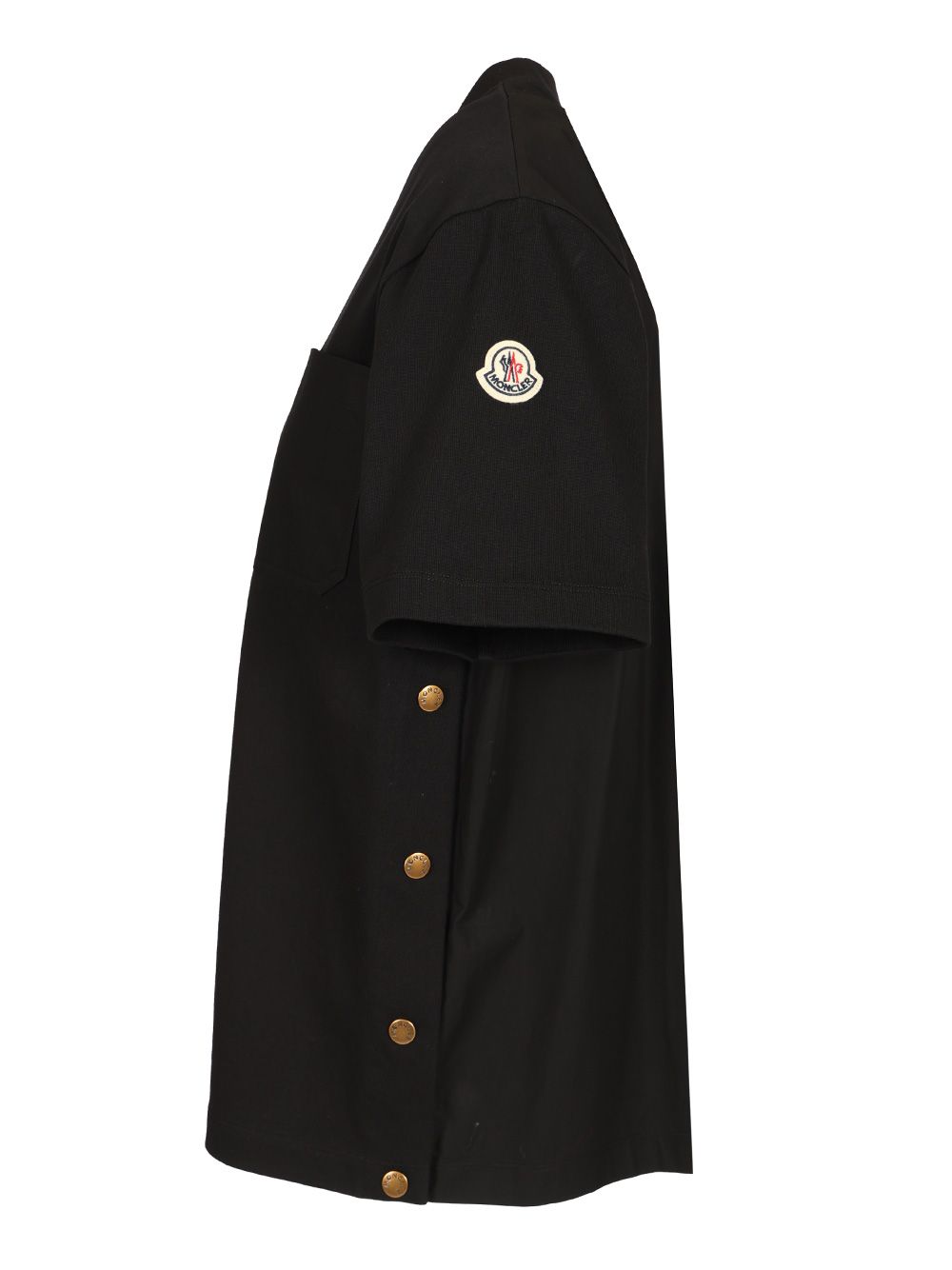 Moncler With Side Buttons T-Shirt - Black | 560e161d22043f0b8e1103031e1c3101308bd78a