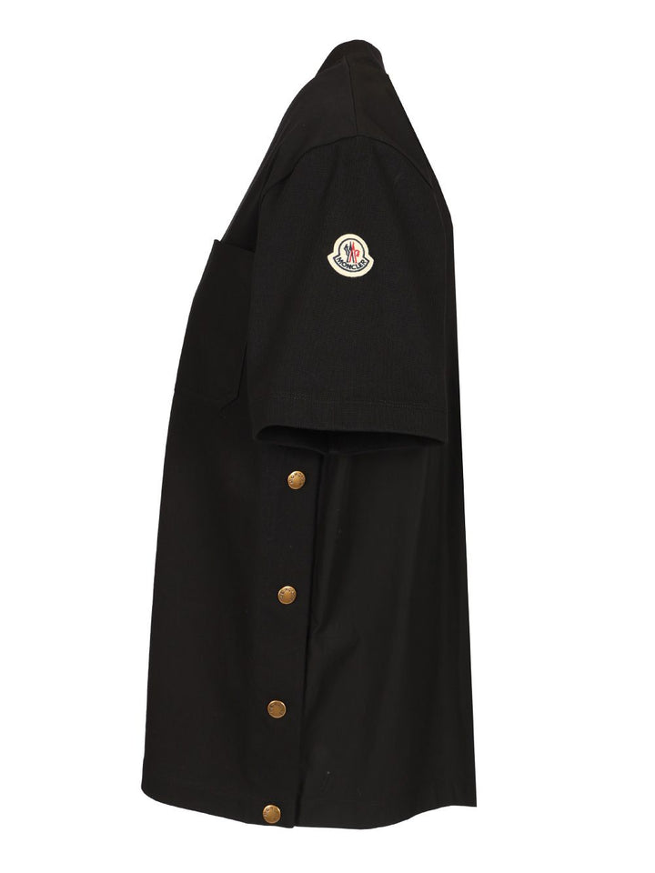 Moncler With Side Buttons T-Shirt - Black | 560e161d22043f0b8e1103031e1c3101308bd78a