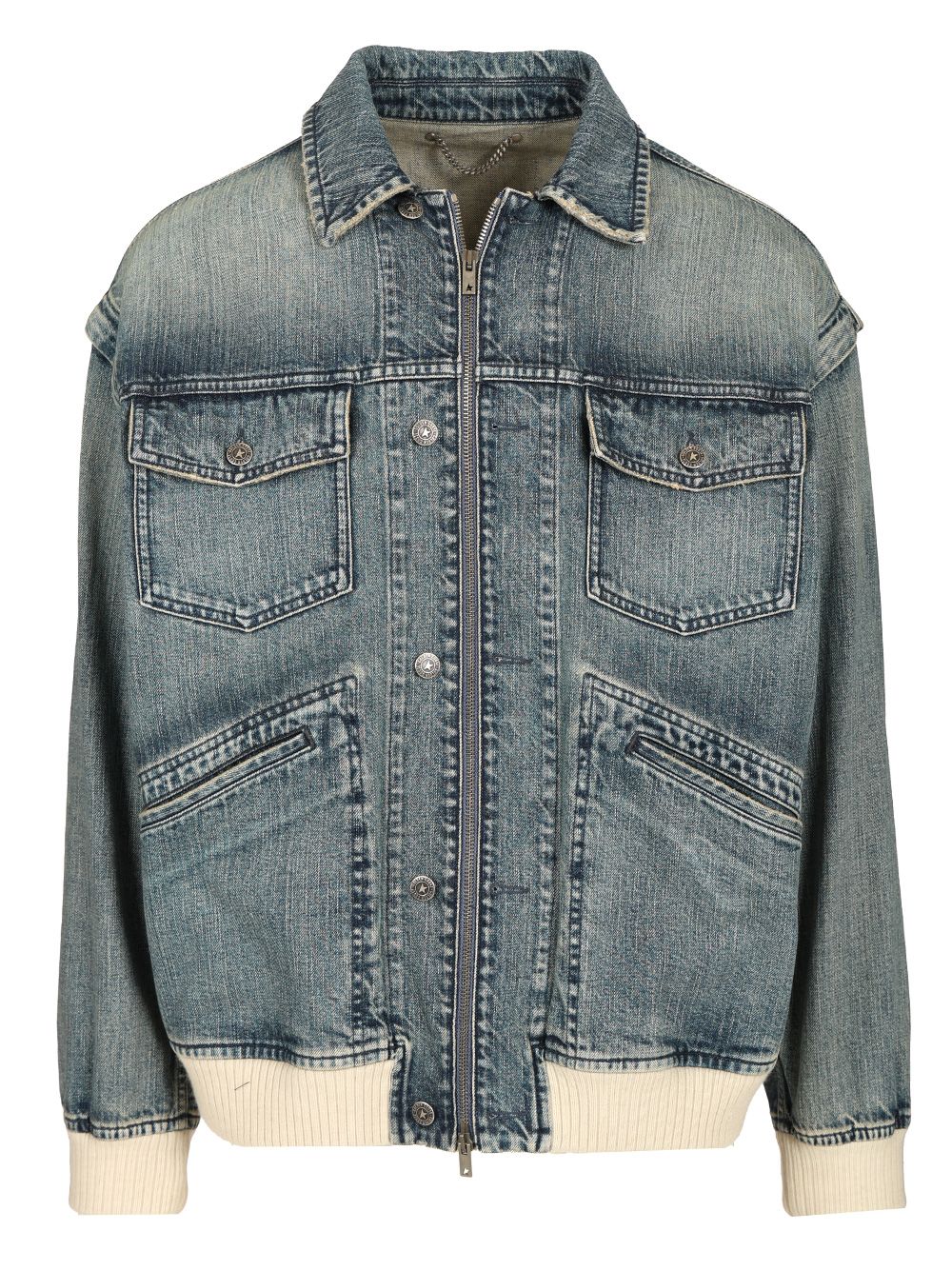 Golden Goose Deluxe Brand Denim Jacket Jackets - Blue | 7d47eb658641b0317ac60fd092feaf95d779f770