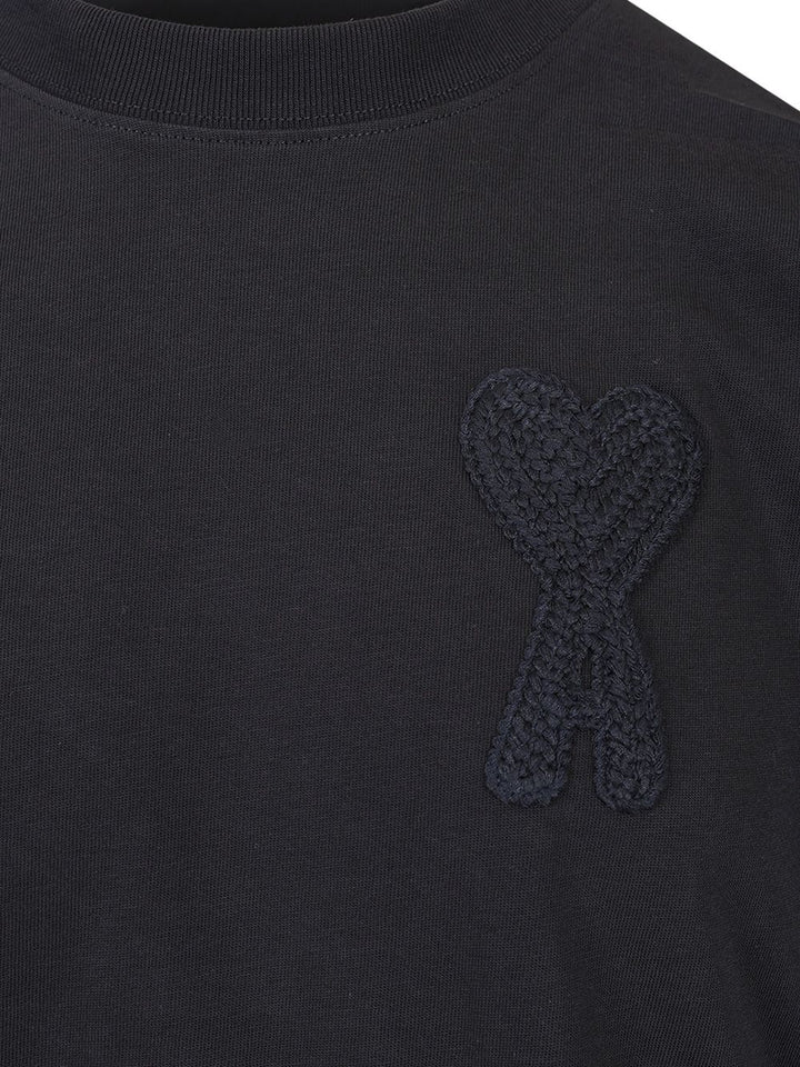 Ami Cream T-Shirt - Blue | 580aaf79385dc04aa42c4a99058948e927419b34