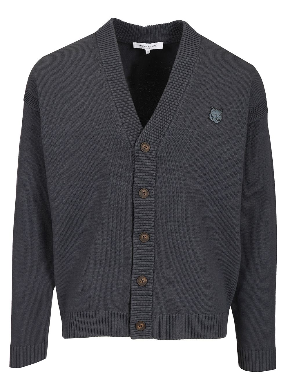 Maison KitsunÉ Cotton Cardigan With Logo Knitwear - Blue | c921269236d3205c4b60ddc5ec9d677f92d0f707