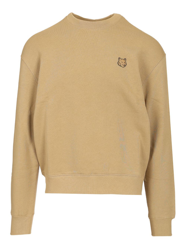 Maison KitsunÉ Bold Fox Head Sweater Sweatshirts - Beige | 05da20c63ae96f3867e90d58fb8af592d45dbc06