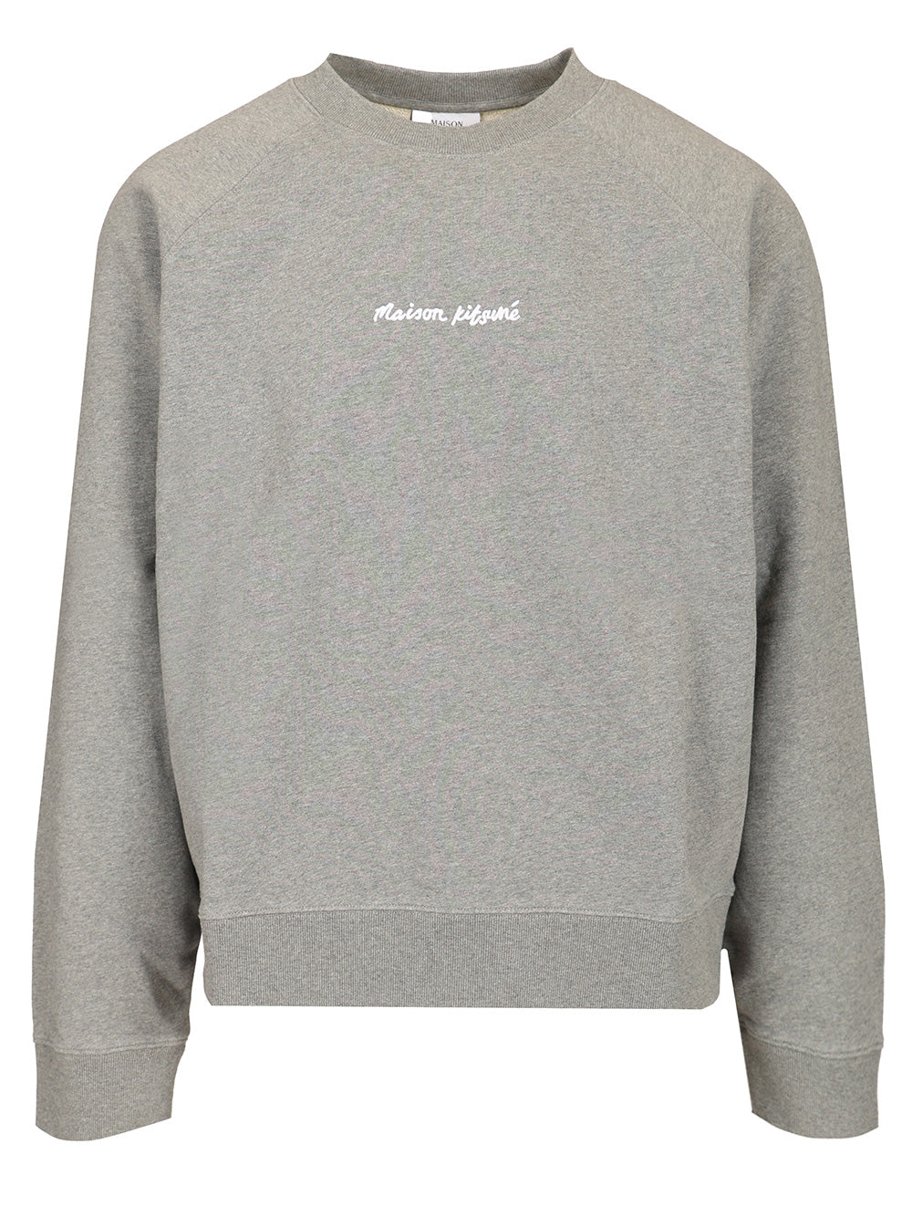 Maison KitsunÉ Oversized Sweatshirt With Embroidered Signature Sweatshirts - Grey | 016d42a53cae0335c173a5c29f1a4f75ac087de5