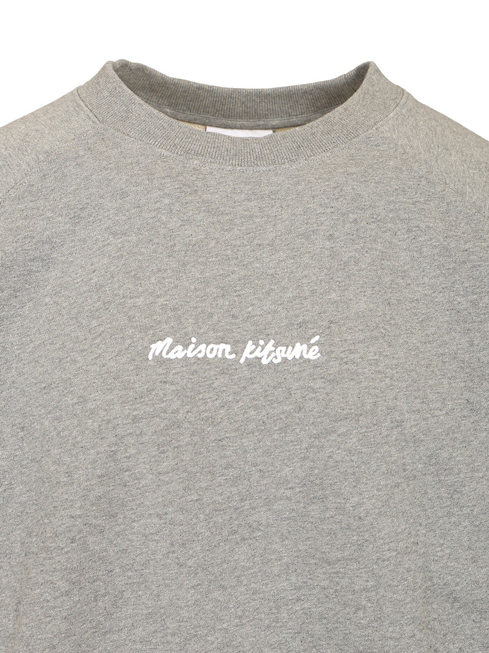 Maison KitsunÉ Oversized Sweatshirt With Embroidered Signature Sweatshirts - Grey | 90dfae97616c781d9b596a67e9b5a5c465cfb7e1
