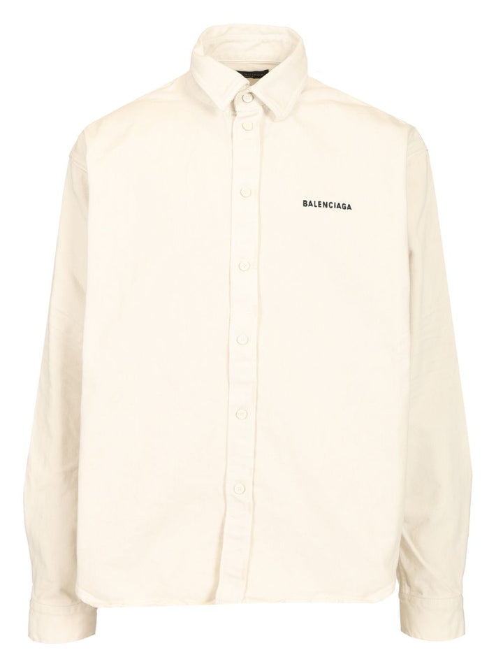 Balenciaga Large Fit Shirt Shirts - White | d915deca01c52e1321676b1f10ebf5238c8ac1b2