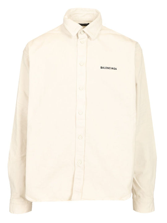 Large Fit Shirt Shirts White