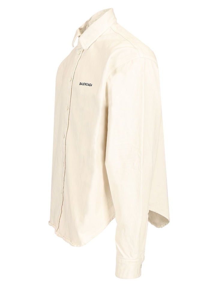 Balenciaga Large Fit Shirt Shirts - White | 84e79d606e88b168fb64305375b019d2c85dcd4e