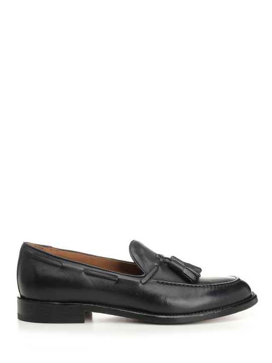 Blue Leather Mocassin Loafers Blue