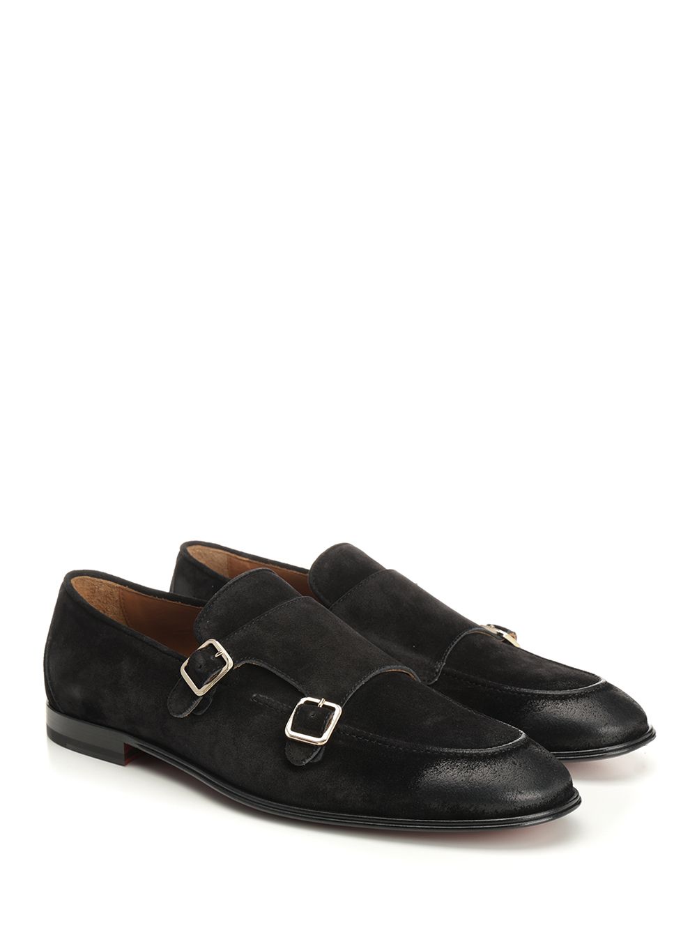 Corvari Black Suede Double Buckle Moccasin Loafers - Black | d0dca42134cdd5f2506accca667072fb11a3c138