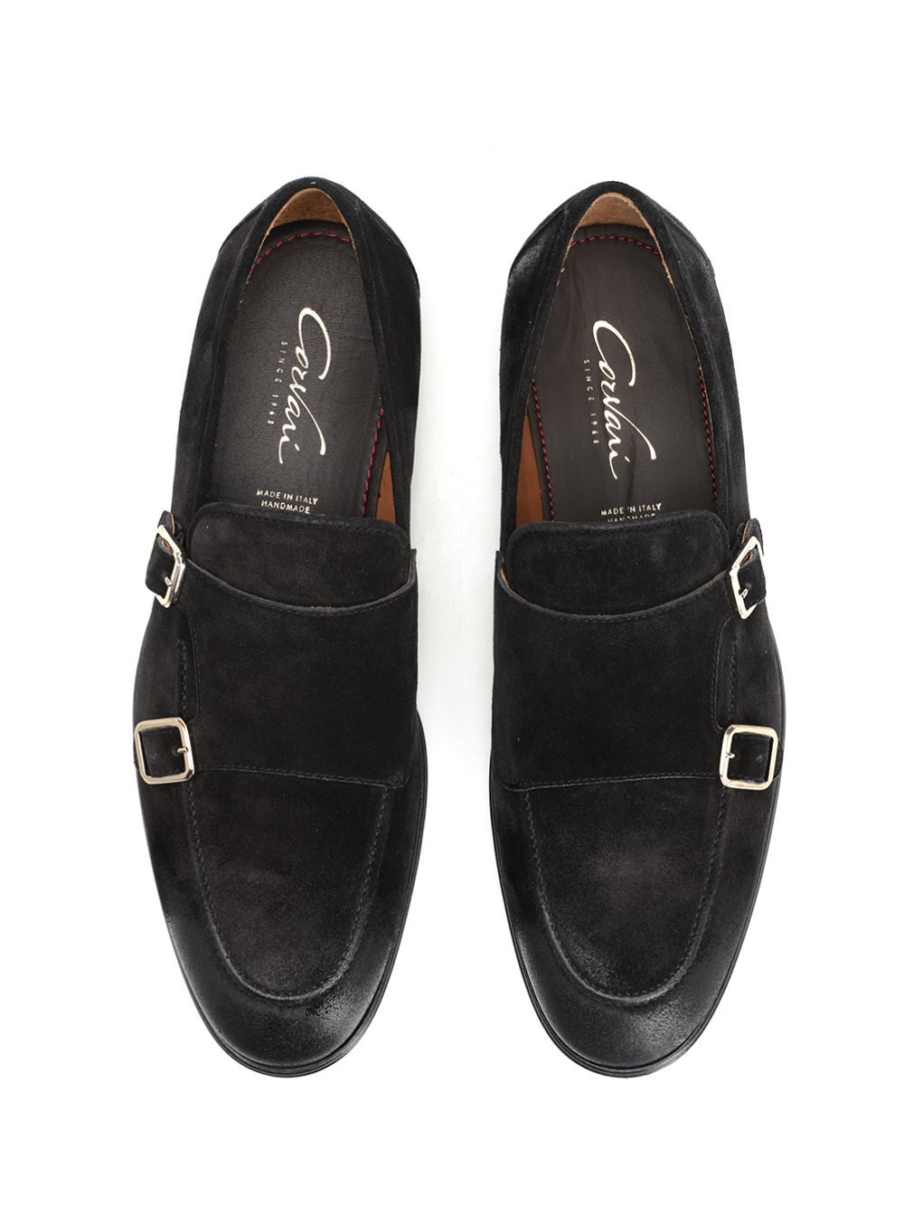 Corvari Black Suede Double Buckle Moccasin Loafers - Black | bbed1c3fd909f4dc8a80b72203b790e9dd356813