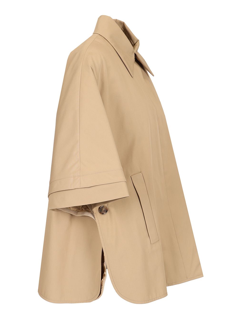 Max Mara Short Sleeved Cape Coats - Beige | 3205ed12526c687fadac5faed1135b8a353affd3